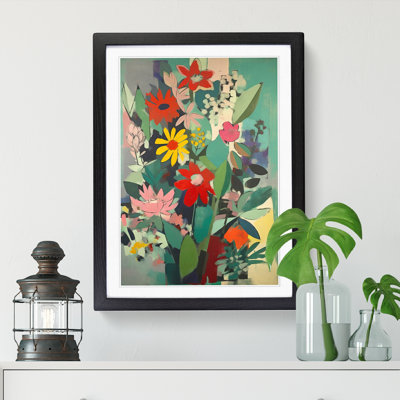 FRM-V0523-852X Flowers Bauhaus Design Vol.3 1 Piece Single Picture Frame Wall Art
