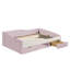 Lit bas tapissier avec tablette de rangement et tiroirs-130198159-130198163