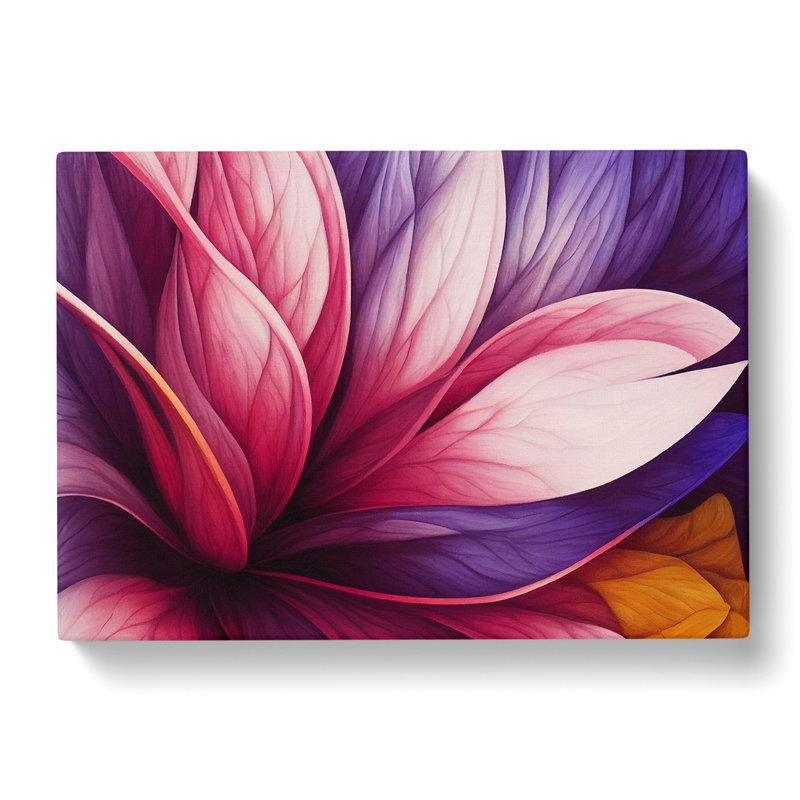 Wondrous Flowers Abstract - Wrapped Canvas Print, 35cm H x 50cm W x 3cm D