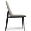 Chaise de salle à manger rembourrée en tissu Savannah avec dossier ergonomique et pieds en métal noir (ensemble de 2)-432323270