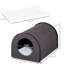 Cabine chauffée pour animaux de compagnie, imperméable, portative, maison brune avec fonctionnalité