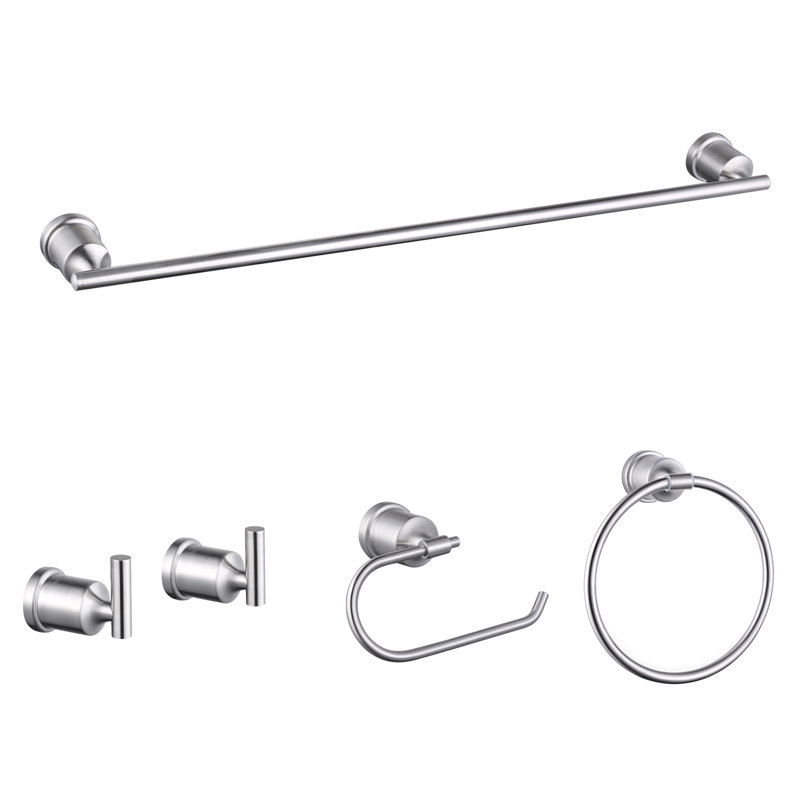 5 - Piece Bathroom Hardware Set, Brushed Nickel