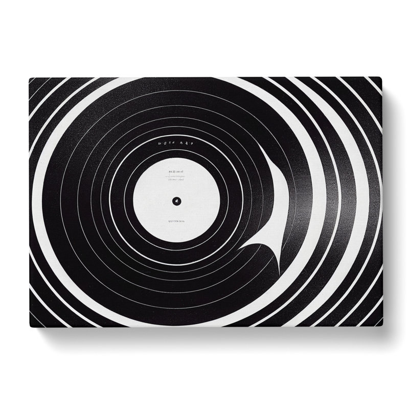 Glowing Vinyl Record Art - Wrapped Canvas, 50cm H x 76cm W x 3cm D