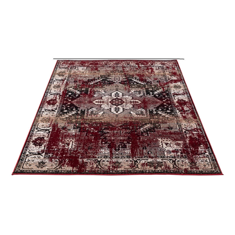 Area Rug, Red, Runner 80 x 300 cm