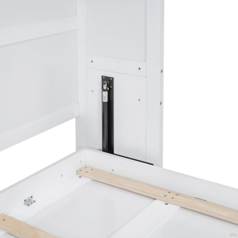 Murphy Bed Wall Bed With Cabinets, White