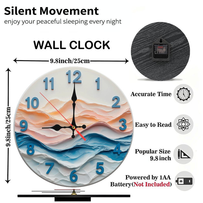 Horloge murale abstraite