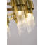 Lustre transitionnel en verre satiné 24 lumières