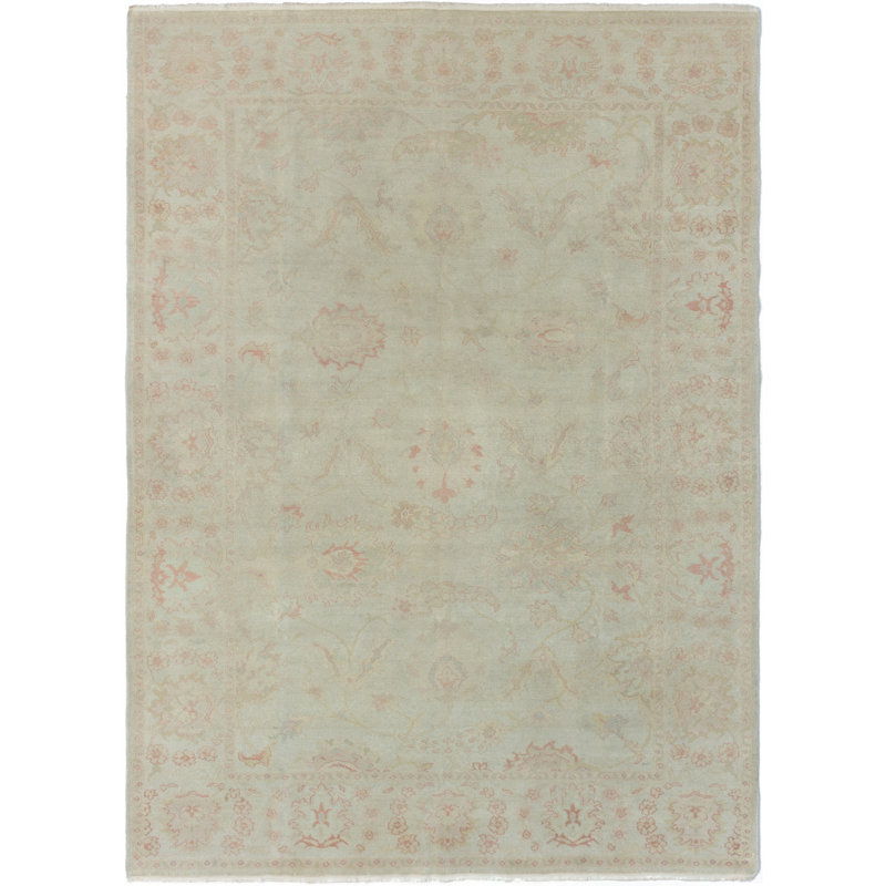 Tapis de la laine 6 pi 1 po x 8 pi 4 po ushak light one-of-kind à la main-noué la 2010 Kaliyah