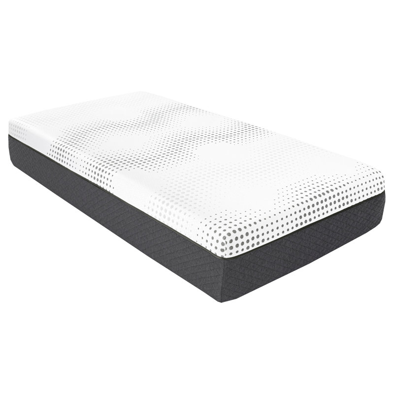 Matelas King Size 30 cm (12 po) - Mousse à gel de thé, ressorts ensachés, confort ferme et régénérateur, tissu blanc