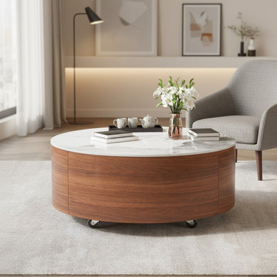 Round Coffee Table With Storage