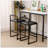 Metal PU Bar Stools,Set Of 2
