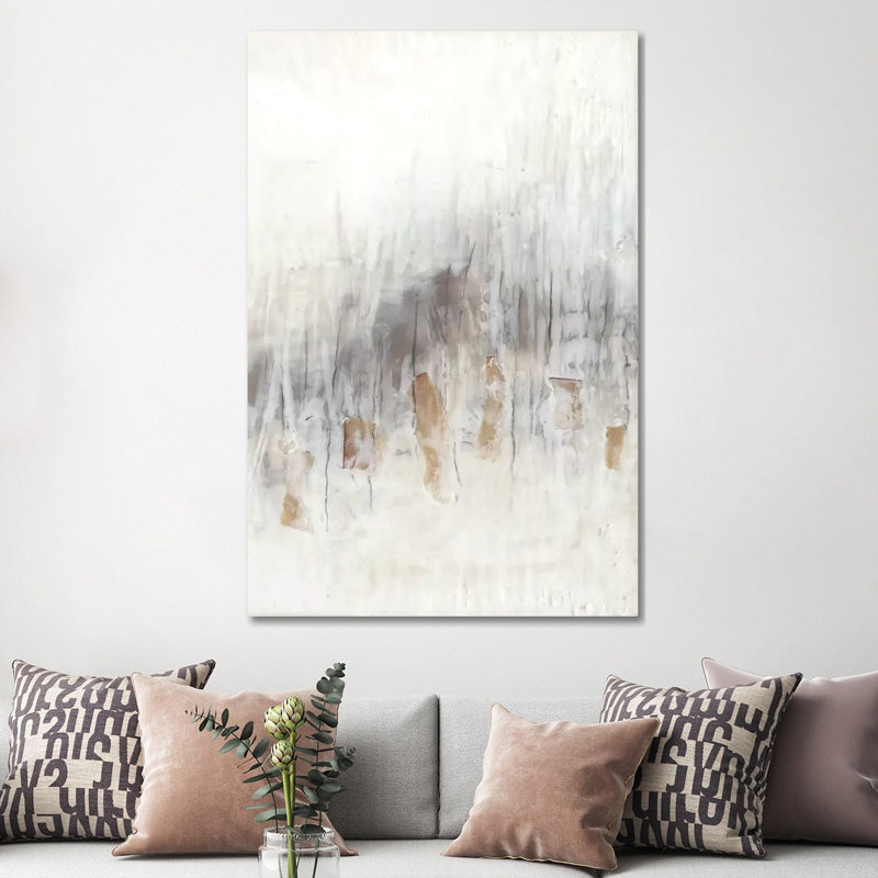 Neutral Wave II by Jennifer Goldberger - Wrapped Canvas Painting, 152.5 cm H x 101.5 cm W