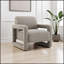 Fauteuil d'appoint en chenille avec ressorts ensachés et structure intérieure en bois, parfait pour les salons modernes et la détente.