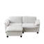 Causeuse en chenille de luxe confortable avec canapé et repose-pieds pour salon contemporain