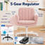 Fauteuil d'appoint moderne à large siège en velours côtelé moderne avec accoudoirs rabattables à 5 positions, hauteur réglable, dossier inclinable, pivot à 360 ° et roulettes-1844865623