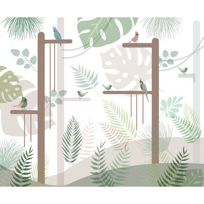 Papier peint tropical chambre d'enfant