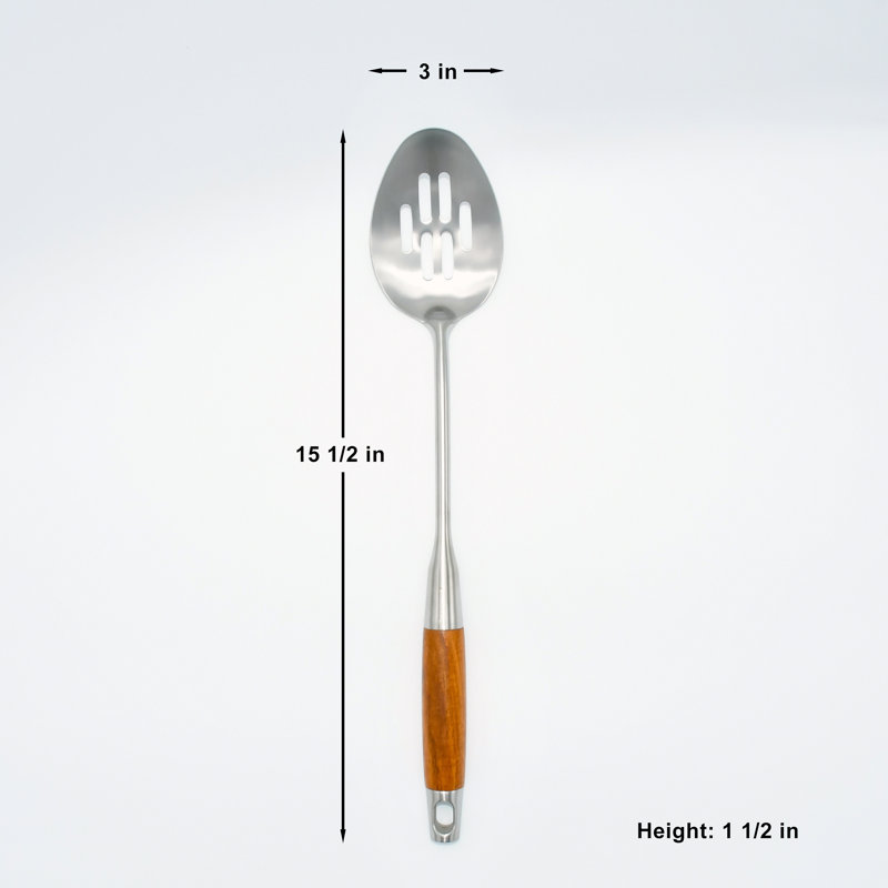 4-Piece Stainless Steel and Wood Handle Kitchen Utensil Set