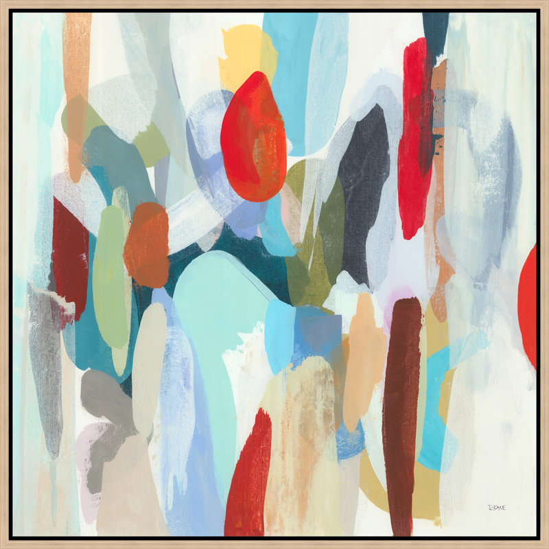 «Push Pop I» par Rick Kane, peinture sur toile, Image au gel brossé, H 37,75 po x l 37,75 po