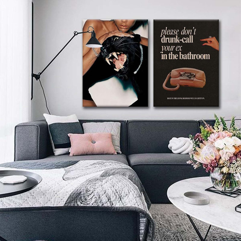 2 Piece Wrapped Canvas Print, 40 cm H x 60 cm W