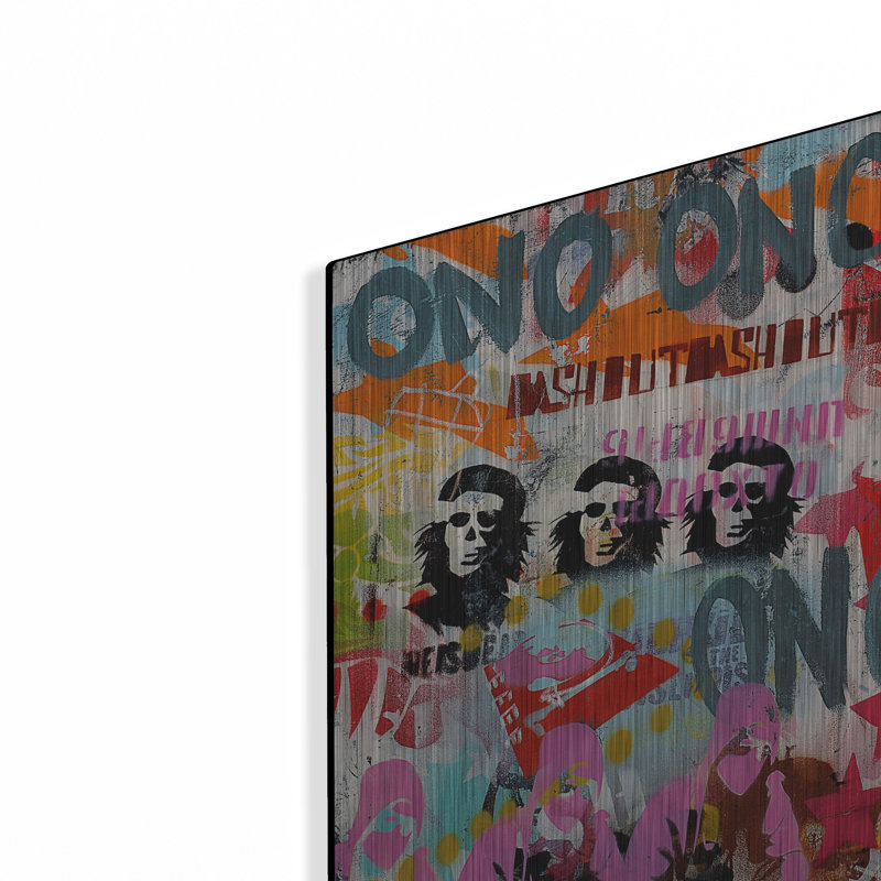 «On» par Incado, art mural en métal, H 24 po x l 16 po