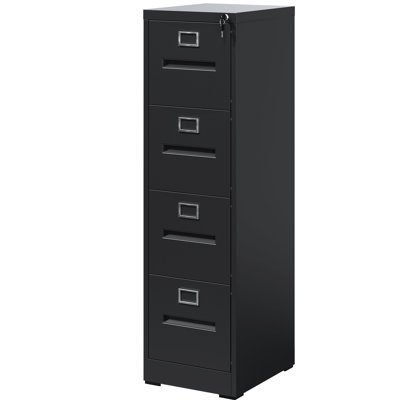 4 Drawer, Metal File Cabinet, Office And Home, Locked, A4 Legal/Letter Size, High - Capacity Drawers, Bearing Rails, Easy Assembly Structure