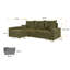 Shray 3 Seater Corner Sofa -398385455