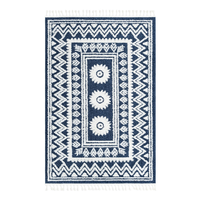 Matsue Geometric Indoor Rug, Rectangle 5'3" x 8'