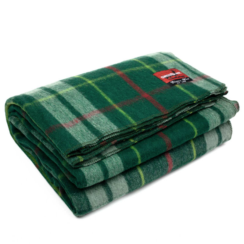 Plain Weave / Muslin Throw Blanket, Green