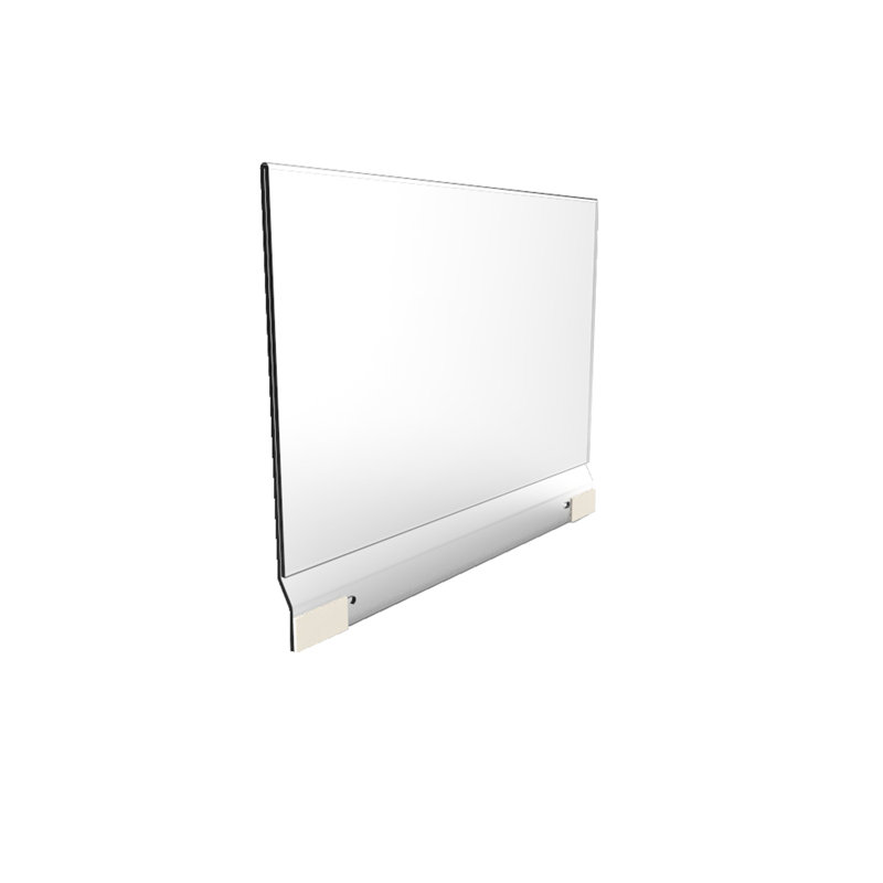 Fixturedisplays® 13 X 8" Clear Acrylic Frame, Lucite Sign Holder Ghost Plaxiglass Detachable Header 16800