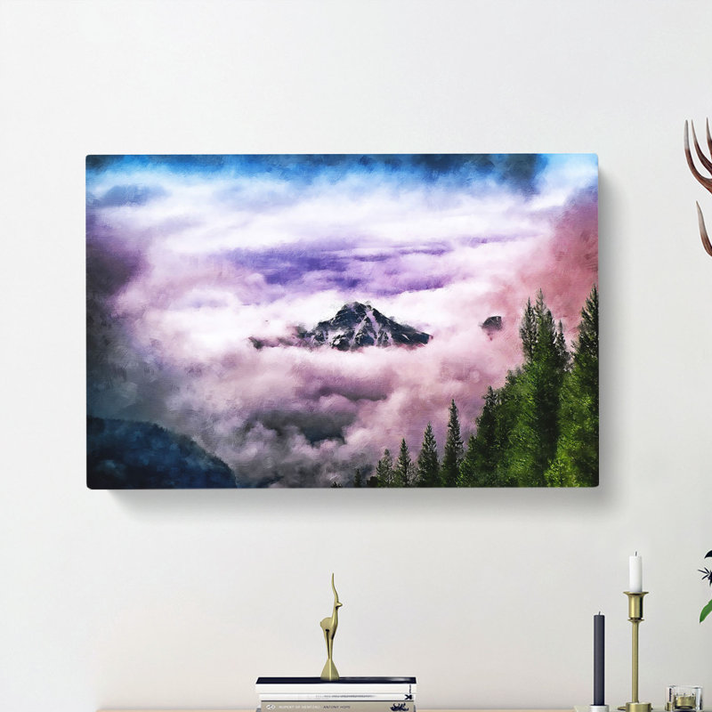 Mountain Peak In Alberta Canada - Wrapped Canvas, 60cm H x 91cm W x 3cm D