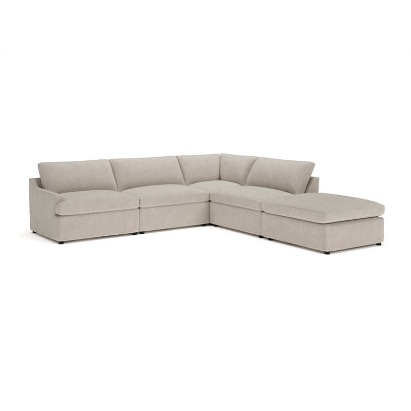 Essex Chaise Sectional, Right Hand Facing, Monique Twine Textured Chenille