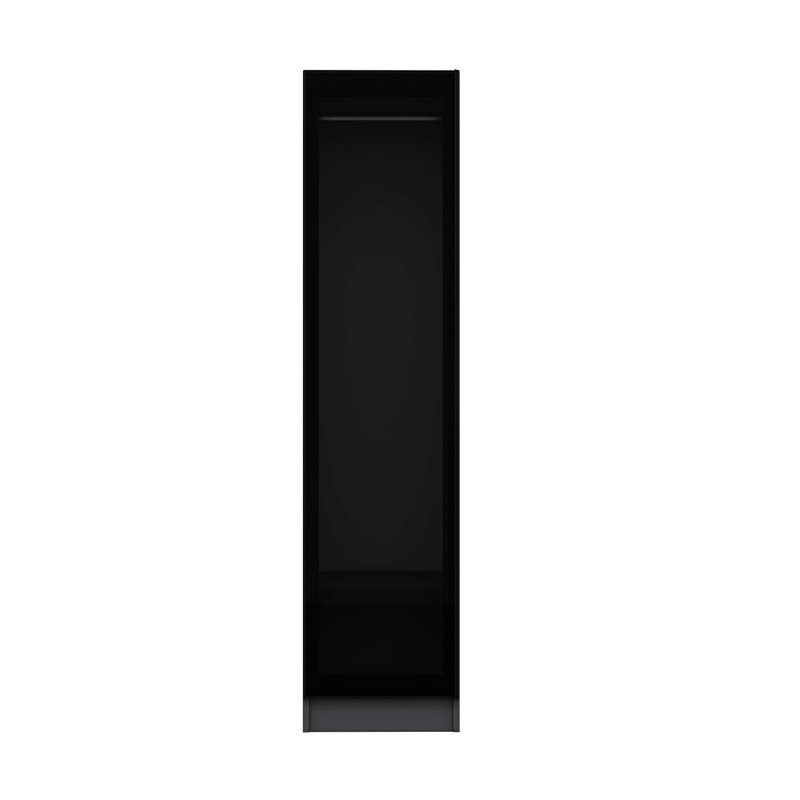 Elina Manufactured Wood Wardrobe, 190cm H x 45cm W x 52cm D, Black