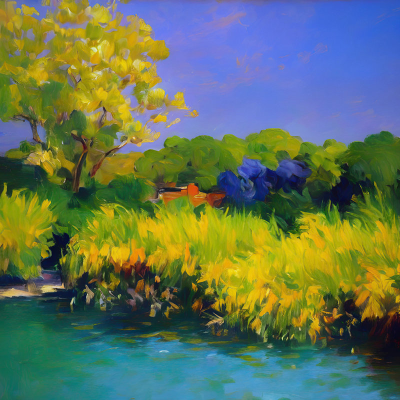 Warm Summer Day, 30" H x 30" W