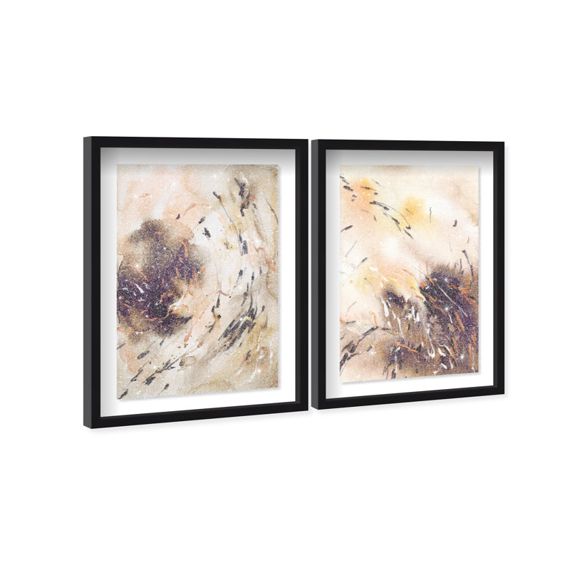 Floating Autumn Set Set by Oliver Gal, 63"H x 43"W, Black Shadowbox