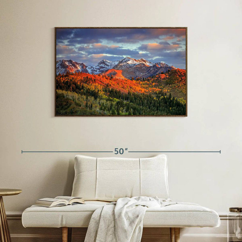 Mont Wasatch, Cadre flottant en noyer, 40 po x 27 po
