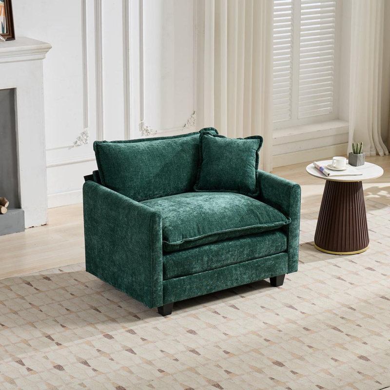 Coussin rembourré double couche Cloud, Vert