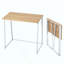Bureau pliable, table pliable de 31,5 po pour petits espaces avec crochets de rangement, table d'ordinateur peu encombrante, poste d'écriture pour bureau à domicile, assemblage facile