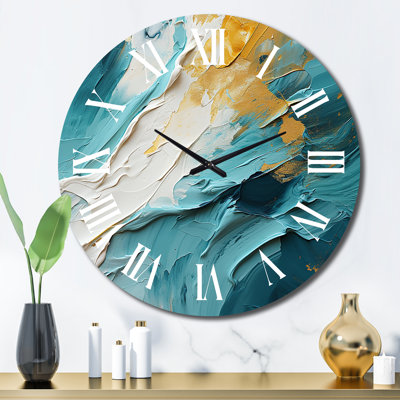 Horloge murale en or Golden Glory