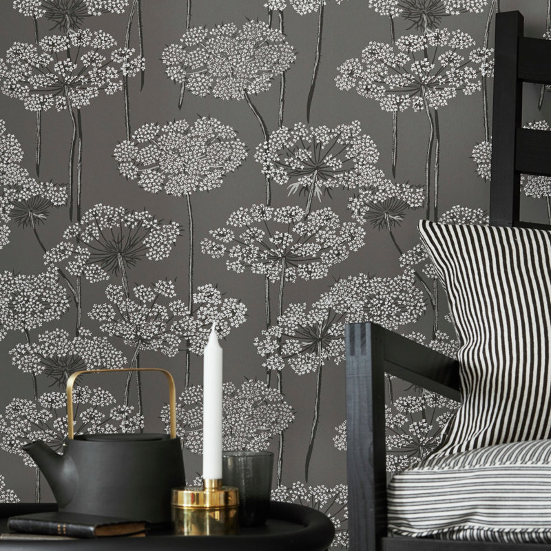 Boråstapeter Ingrid Wallpaper, Gray