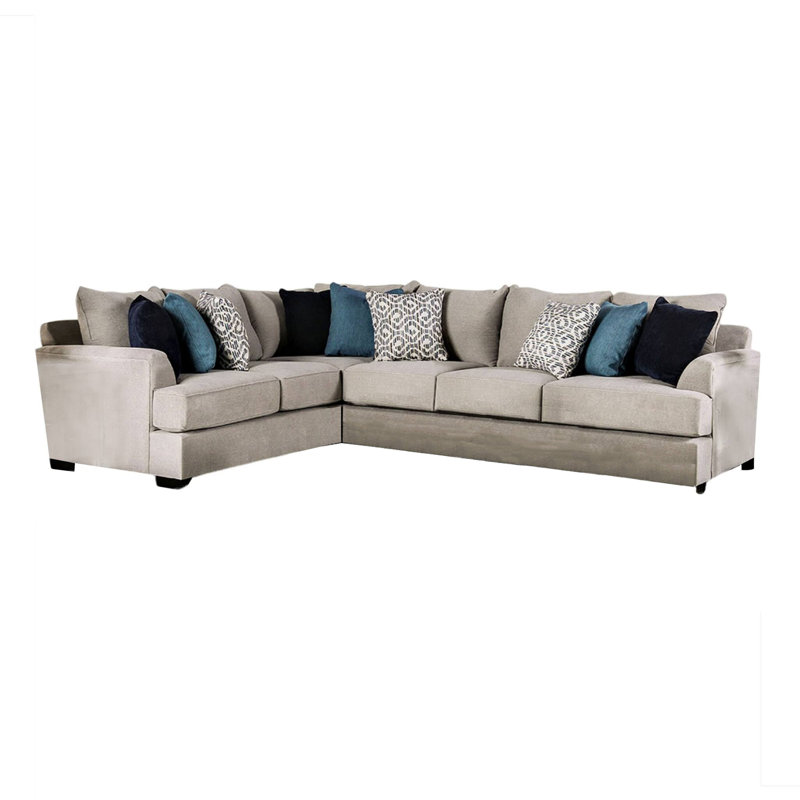 144.4" W Transitional Sectional, Gray