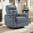 Borkovany 35.5" Transitional Top Grain Leather Swivel Glider Recliner with 360° Swivel, Gentle Gliding & High-Density Foam-86701085