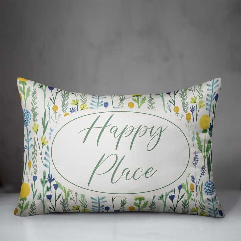 Floral Outdoor Reversible Throw Pillow