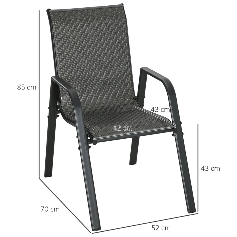 Nusreta Stacking Patio Dining Side Chair