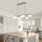 7 - Light Dimmable Glass Bubble Chandelier Sputnik Modern Linear Chandelier