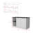 Kitchen Island Padua, Kitchen, White / Onyx