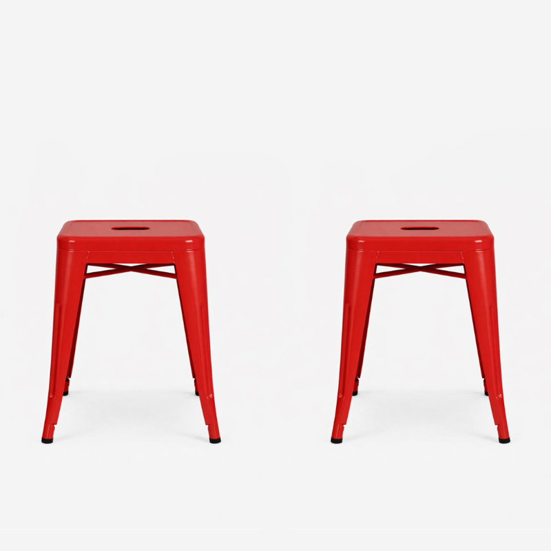 Tabouret d'appoint Caughfield, Rouge