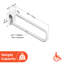 Rail articulé HEALTHCRAFT PT, rail de support mural rabattable-24363912-24363910-24363909
