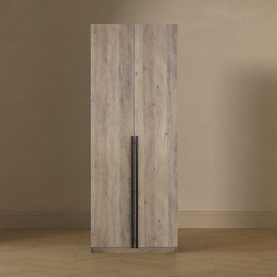 Armoire-penderie autoportante avec tiroirs et tablettes réglables Lee