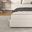 Upholstered Bed With Two Drawers Velvet Beige