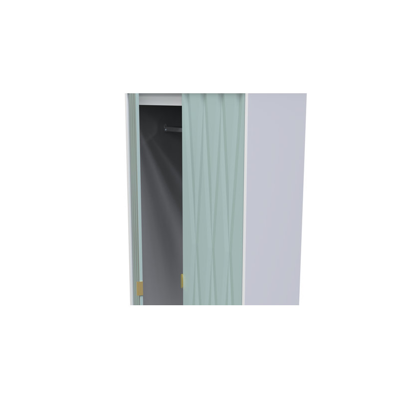 Baturhan Manufactured Wood Wardrobe, Duck/White